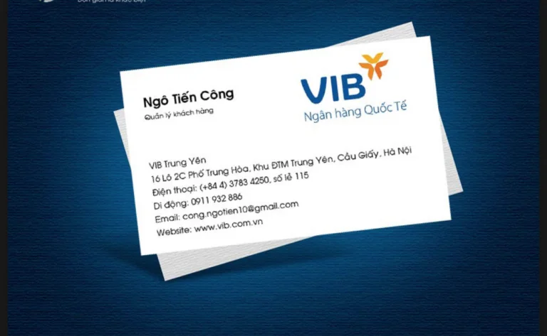 7 bược để có tấm name card ngân hàng chuẩn