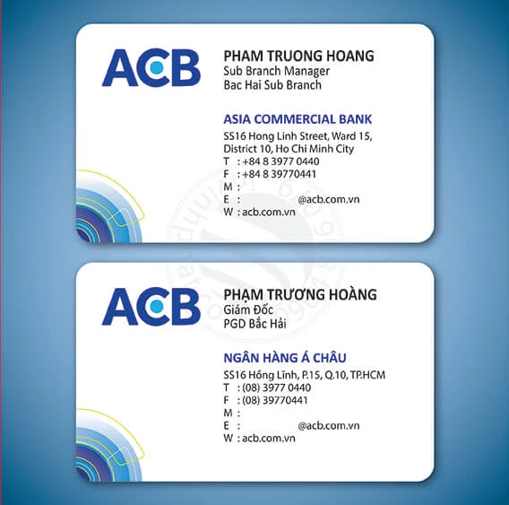 7 bược để có tấm name card ngân hàng chuẩn