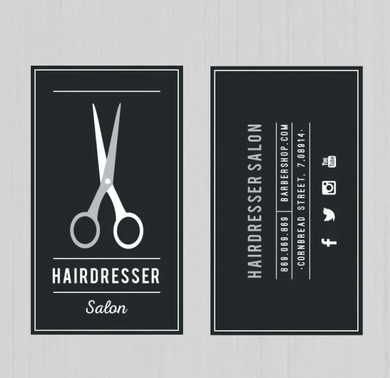Top 4 trend thiết kế name card salon tóc