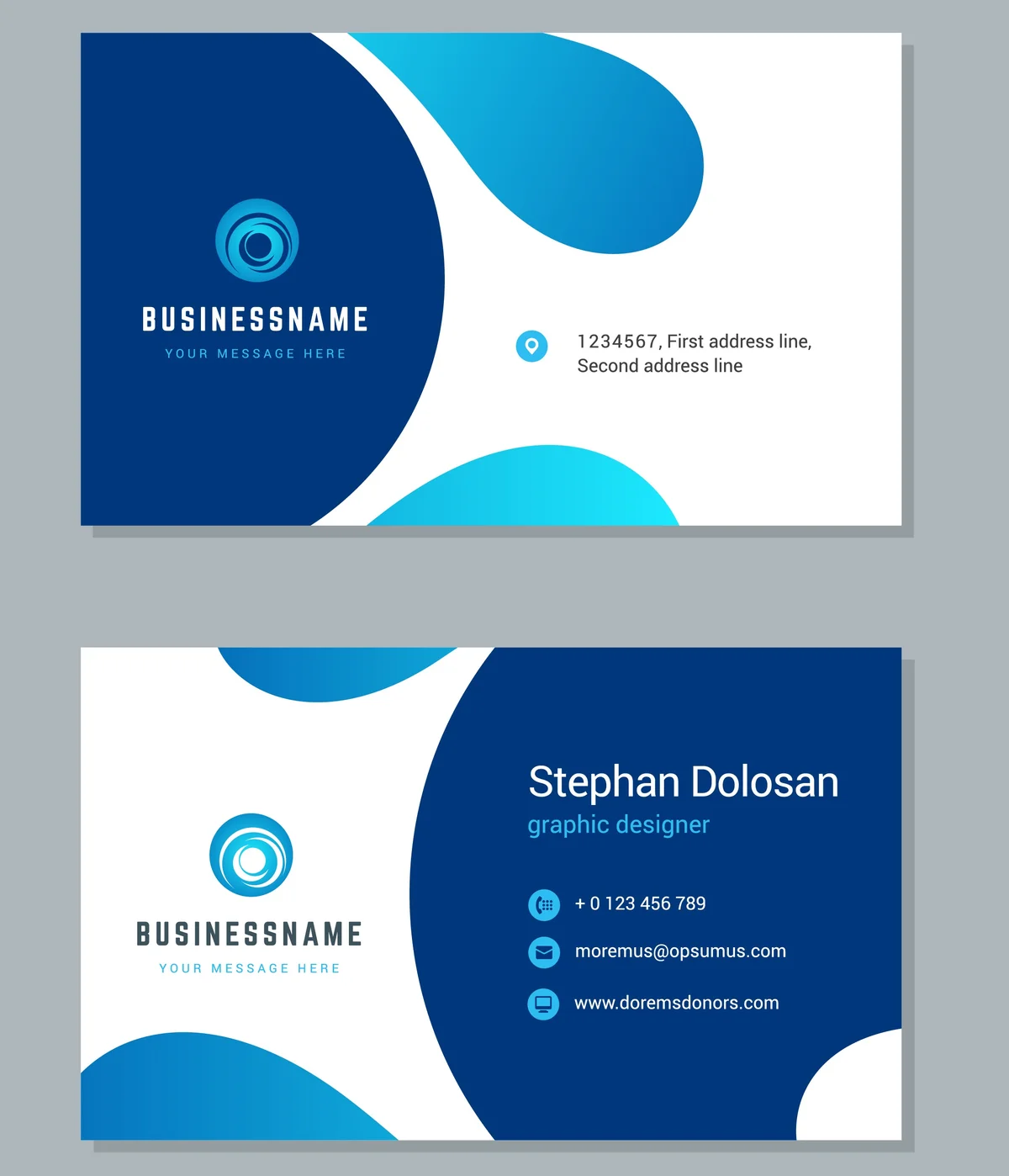 Những mẫu thiết kế name card mệnh Thủy độc đáo