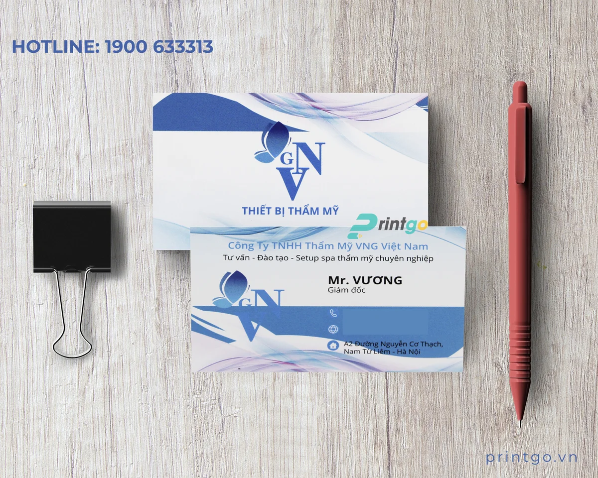 Khách hàng làm về dịch vụ thẩm mỹ chọn Printgo để làm card visit