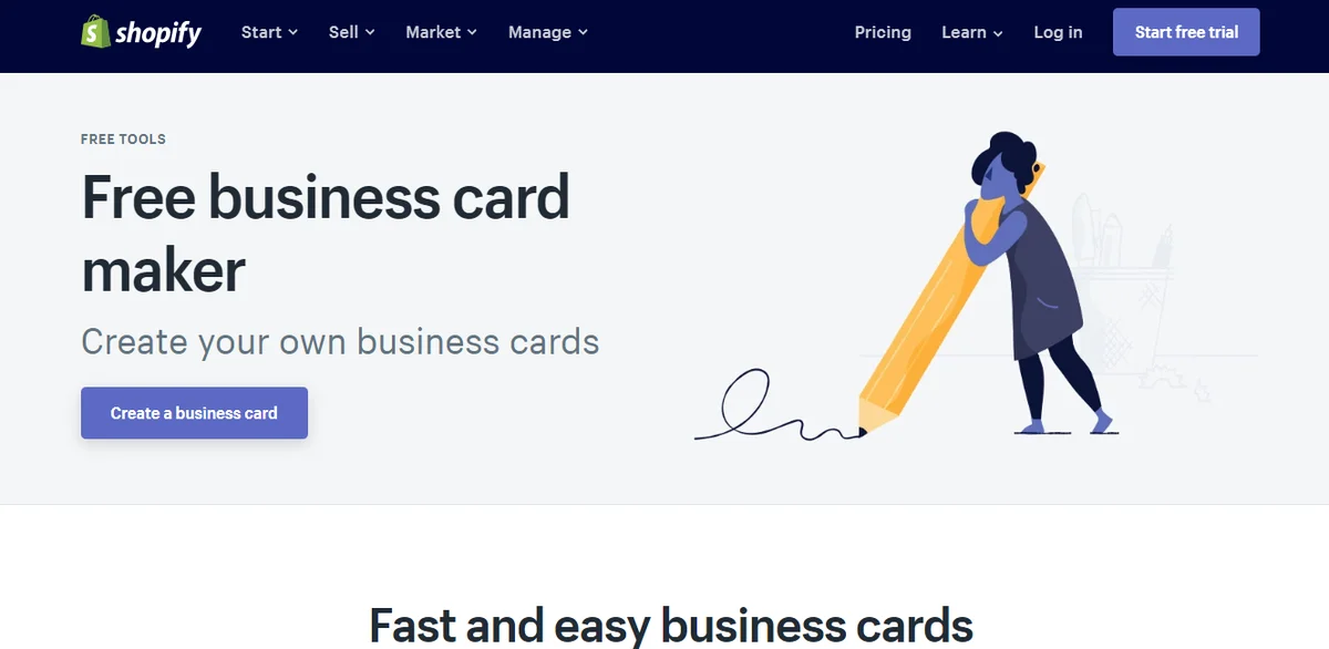 Một số trang web thiết kế name card online