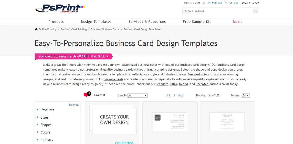 Một số trang web thiết kế name card online
