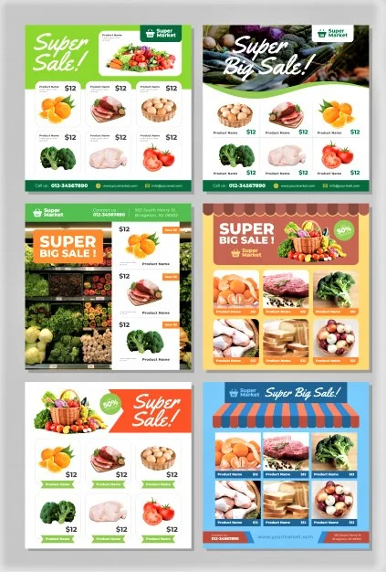 10+ mẫu thiết kế tờ rơi siêu thị đẹp, độc đáo trên thị trường siêu thị hiện nay