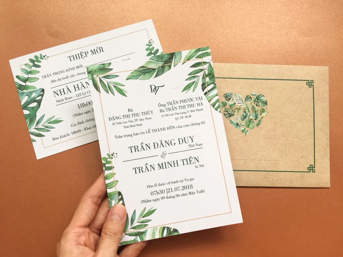 Xu hướng thiết kế mẫu thiệp cưới