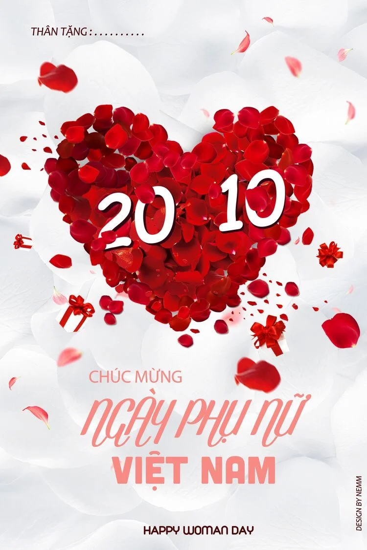 Đi tìm những mẫu thiết kế thiệp mừng 20/10: Tưởng khó mà dễ
