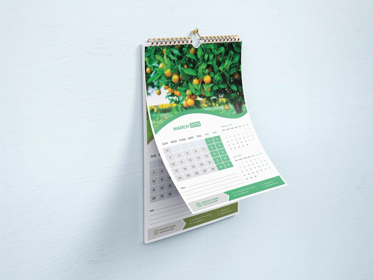 mẫu lịch treo tường 2020 đẹp nhất hiện nay