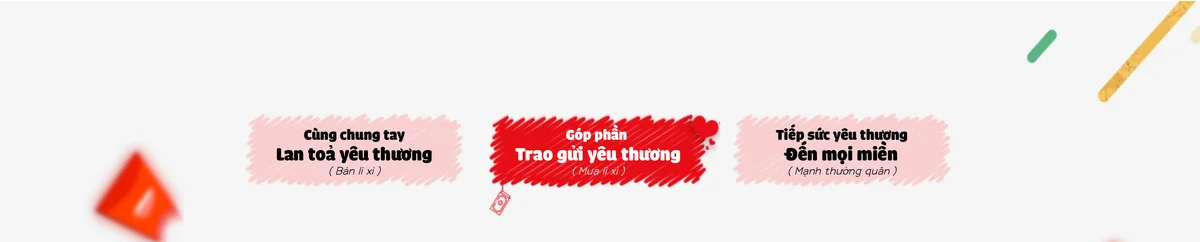 Hướng dẫn đặt hàng và đóng góp cho chương trình Lì xì yêu thương