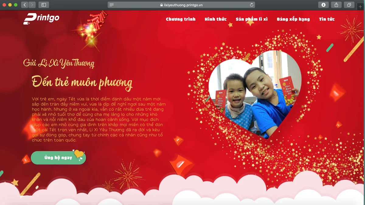 Hướng dẫn đặt hàng và đóng góp cho chương trình Lì xì Yêu thương