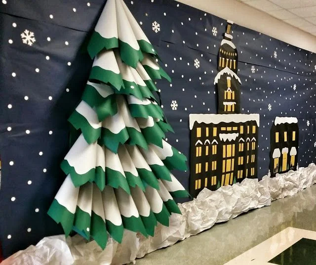 Trang trí góc noel bằng cây thông handmade độc đáo