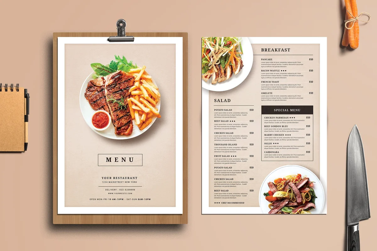 5 Bí quyết thiết kế menu nhà hàng giúp doanh thu tăng vọt