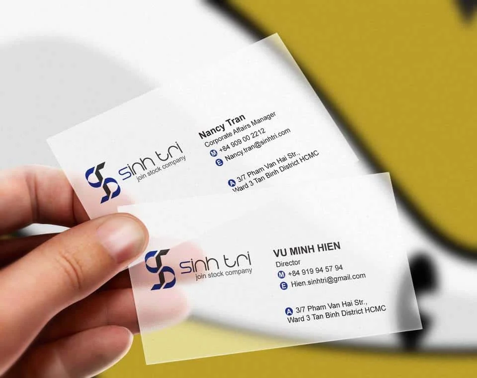 Những điều cần biết về name card nhựa trong suốt