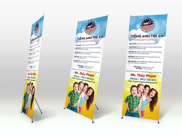 In Standee chữ X - chuyên nghiệp ấn tượng