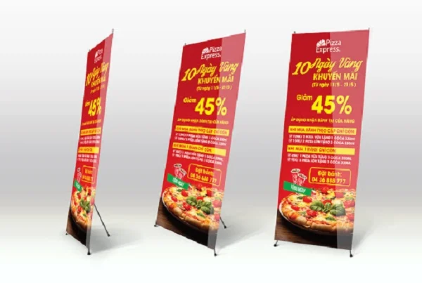 In Standee chữ X - chuyên nghiệp ấn tượng