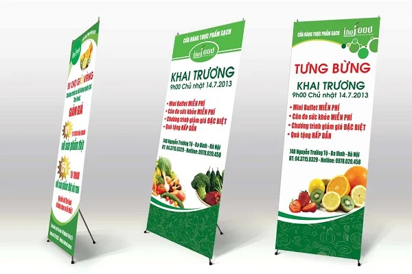 In Standee chữ X - chuyên nghiệp ấn tượng