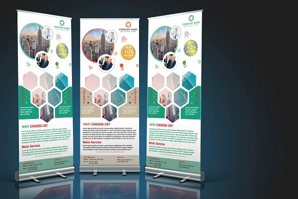 In Standee cuốn nhôm nhanh chóng, lấy ngay