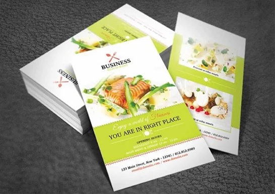 Cung cấp dịch vụ in name card chuyên nghiệp cho nhà hàng, quán ăn