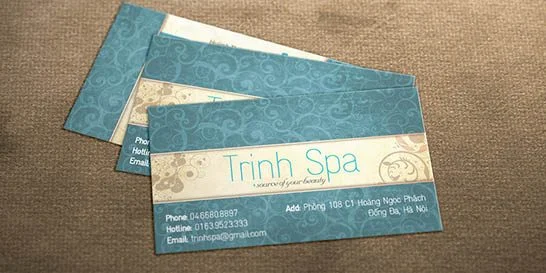 Cung cấp dịch vụ in card visit giá rẻ, theo yêu cầu cho ngành spa, thẩm mỹ