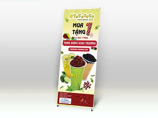 Top 10+ mẫu standee quảng cáo trà sữa ấn tượng, bắt mắt