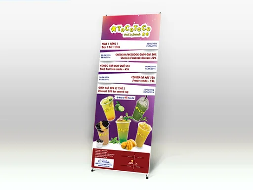Top 10+ mẫu standee quảng cáo trà sữa ấn tượng, bắt mắt