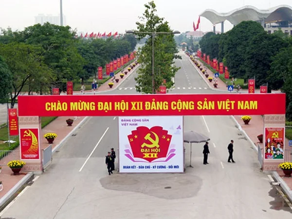 Mẫu thiết kế băng rôn khẩu hiệu Đại hội Đảng toàn quốc lần thứ XIII đẹp