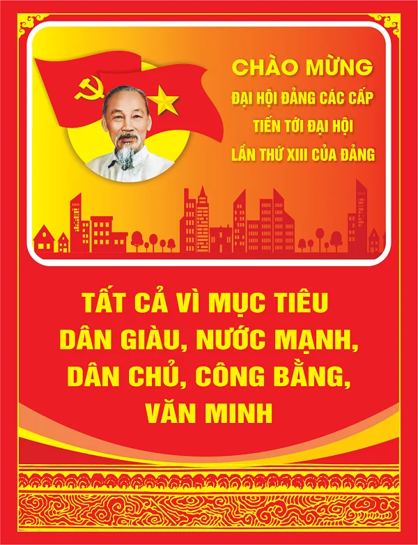 Font chữ của các mẫu băng rôn khẩu hiệu chào mừng Đại hội Đảng lần thứ XIII