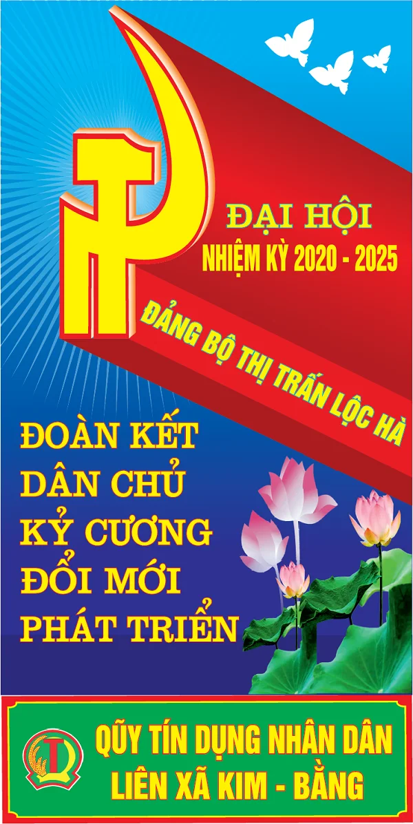 Kho mẫu thiết kế băng rôn, khẩu hiệu tuyên truyền chào mừng đại hội Đảng lần thứ XIII