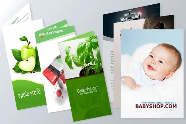 Các kích thước có thể sử dụng khi thiết kế và in ấn tờ rơi