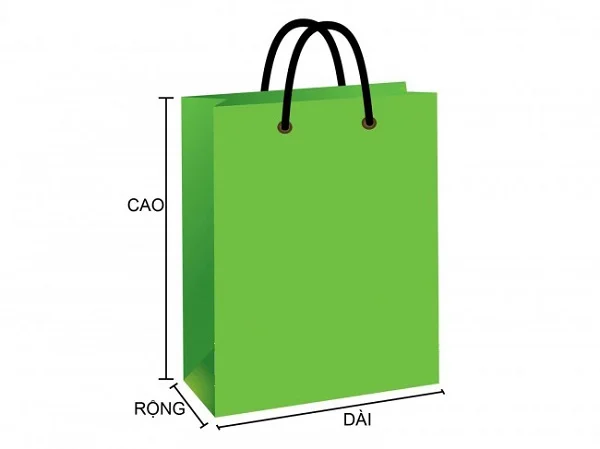 Các loại kích thước túi giấy
