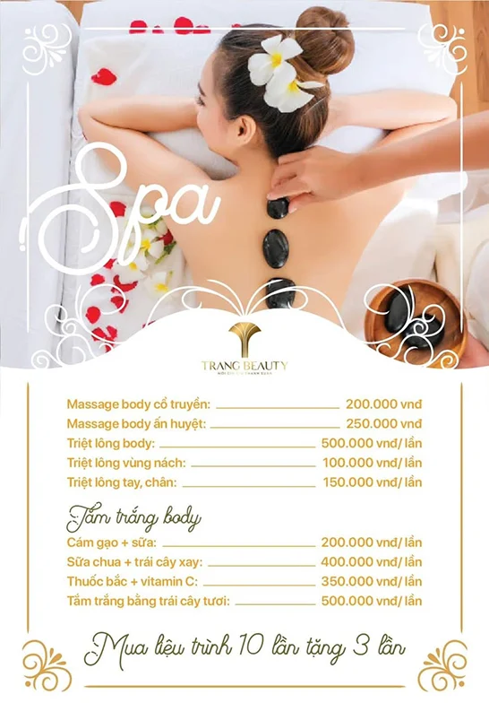 TOP 50+ mẫu thiết kế bảng giá ấn tượng cho dịch vụ spa, làm đẹp chuyên nghiệp