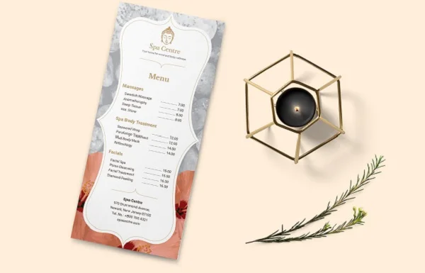 Dịch vụ thiết kế menu Spa chuyên nghiệp, uy tín, chất lượng