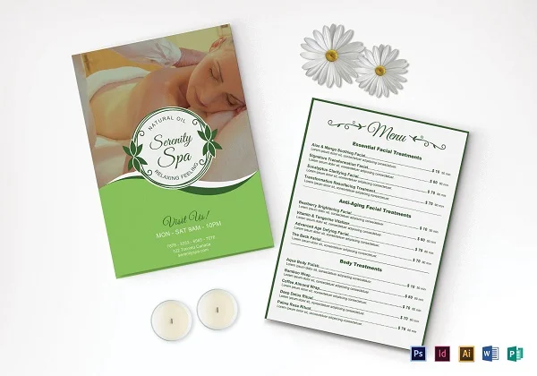 Dịch vụ thiết kế menu Spa chuyên nghiệp, uy tín, chất lượng