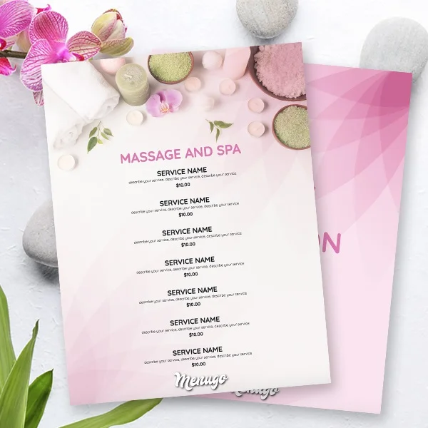 Dịch vụ thiết kế menu Spa chuyên nghiệp, uy tín, chất lượng