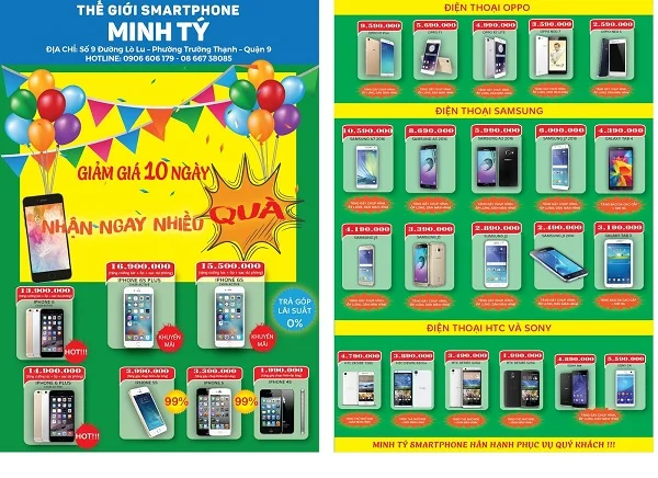 Tổng hợp những mẫu tờ rơi điện thoại đẹp, thu hút khách hàng