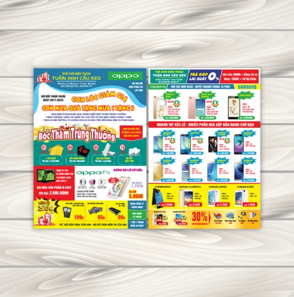 Tổng hợp những mẫu tờ rơi điện thoại đẹp, thu hút khách hàng