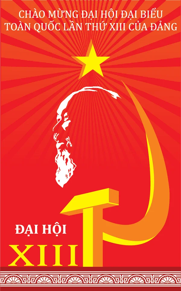 Tổng hợp các mẫu băng rôn, khẩu hiệu đẹp chào mừng đại hội đại biểu toàn quốc lần thứ XIII của Đảng