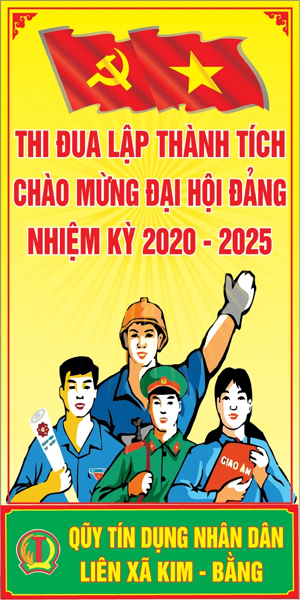 Top 5+ mẫu băng rôn, khẩu hiệu hay đầy ý nghĩa chào mừng đại hội đảng nhiệm kỳ 2020-2025