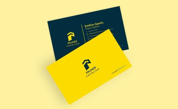 Collection Of Modern Business Card Designs For Construction Industry