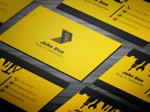 Collection Of Modern Business Card Designs For Construction Industry