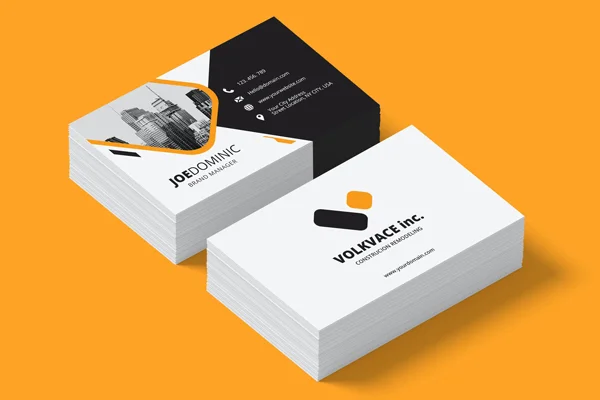 Collection Of Modern Business Card Designs For Construction Industry
