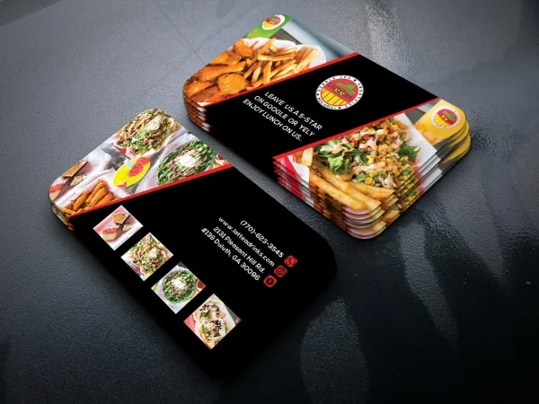 Eye-Catching And Appealing Business Card For Restaurants With Affordable Price