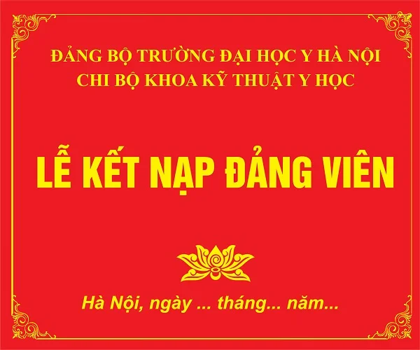 File thiết kế mẫu băng rôn, khẩu hiệu trong lễ kết nạp đảng viên 
