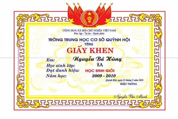 Top 10 mẫu bằng khen, giấy khen đẹp, độc đáo không thể bỏ qua