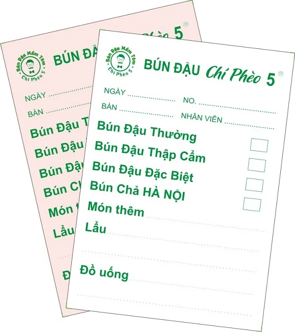 Tổng hợp các mẫu order, bill nhà hàng sử dụng nhiều nhất hiện nay