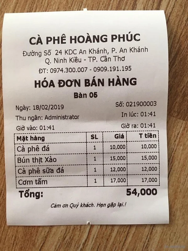 Tổng hợp các mẫu order, bill nhà hàng sử dụng nhiều nhất hiện nay