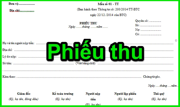 Top 10+ mẫu phiếu thu chi được doanh nghiệp tìm kiếm nhiều nhất hiện nay