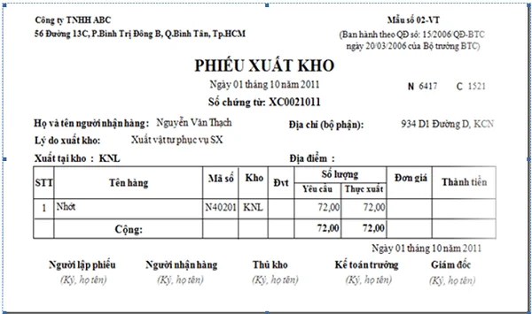 Tham khảo một số mẫu phiếu xuất kho chuyên nghiệp được sử dụng phổ biến hiện nay