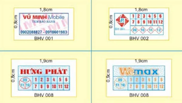 Tham khảo một số mẫu tem bảo hành đẹp, chuyên nghiệp nhất hiện nay