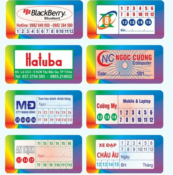 Tham khảo một số mẫu tem bảo hành đẹp, chuyên nghiệp nhất hiện nay