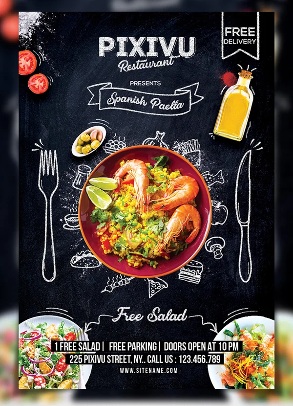 Collection Of Attractive And Eye-Catching Restaurant Flyers 